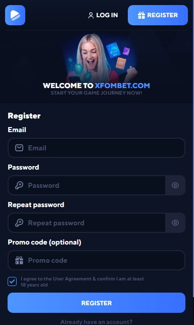 Xfombet Casino Mobile screenshot